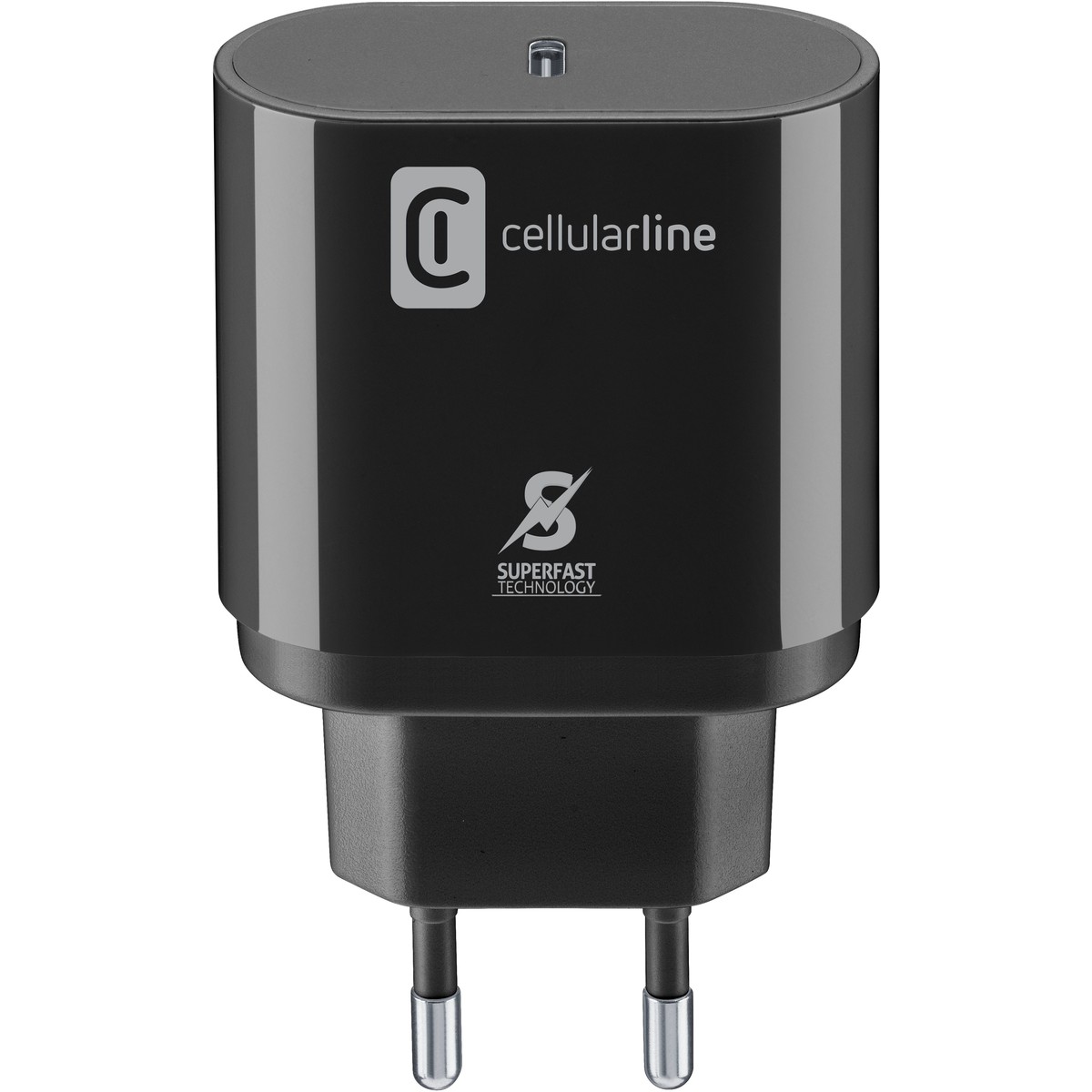 Cellularline Wall Charger , 1 Ports Type C , 25 Watt Black