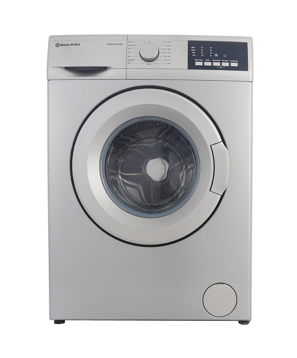 White Point Front Load Washing Machine , 6 kg , Silver - WPW61015PDS