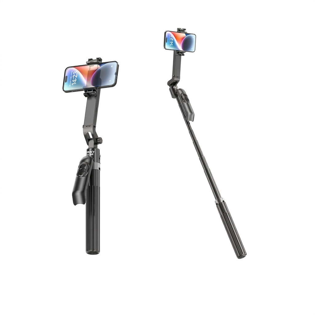 Jmary Durable aluminum alloy + ABS build Selfie Stick for Smartphones, cameras, and live streaming devices , Black