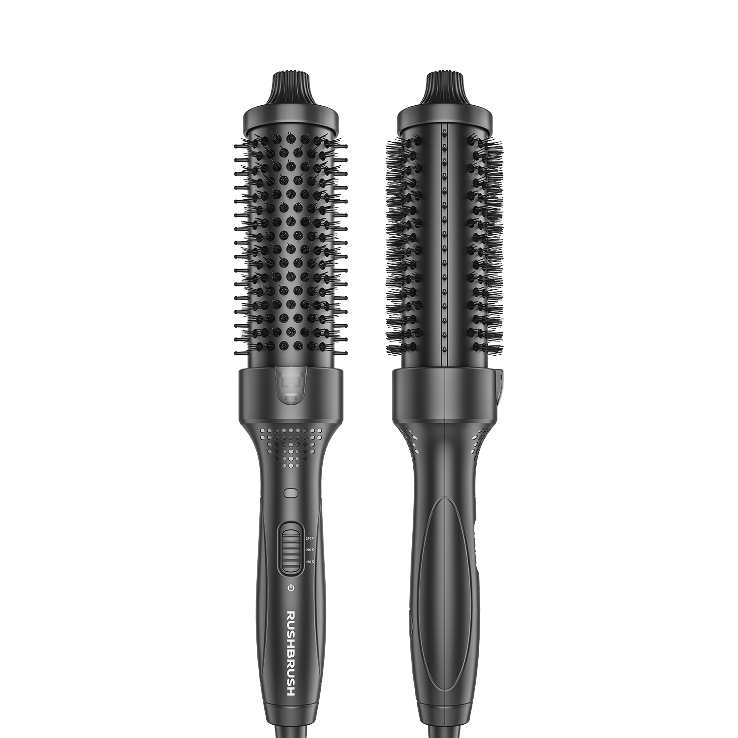 Rush Brush C1 HotCurl Hair Brush 210 Celsius , Striking Black