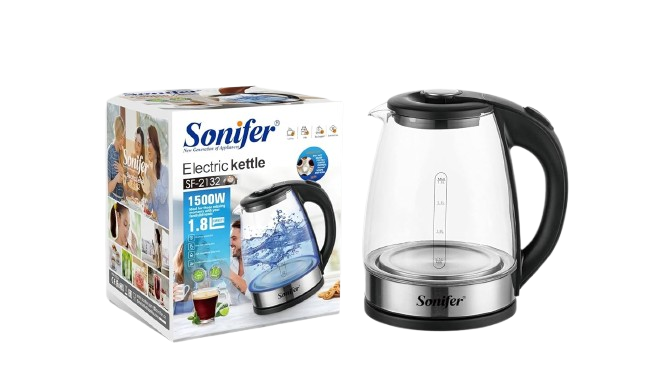 Sonifer , 1.8 Liter 1500 Watt , Silver Black - SF-2132