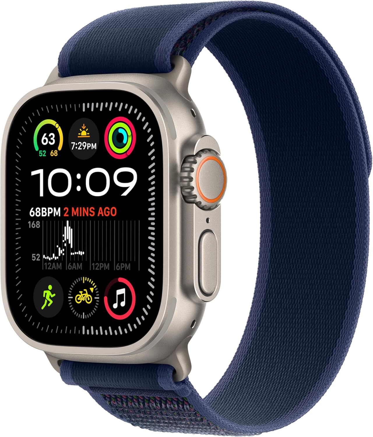 Apple Ultra 2 Smart Watch, S/M Band , 49 Millimeter Natural Titanium/Blue