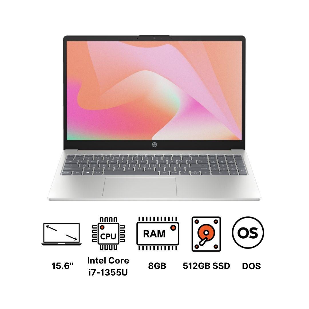 Hp 15-fd0333nia 943W1EA Laptop ,Intel Core i7-1355U 15.6 Inch ,512 GB ,8 GB ,Intel Iris XE Graphics ,FreeDos - Gold