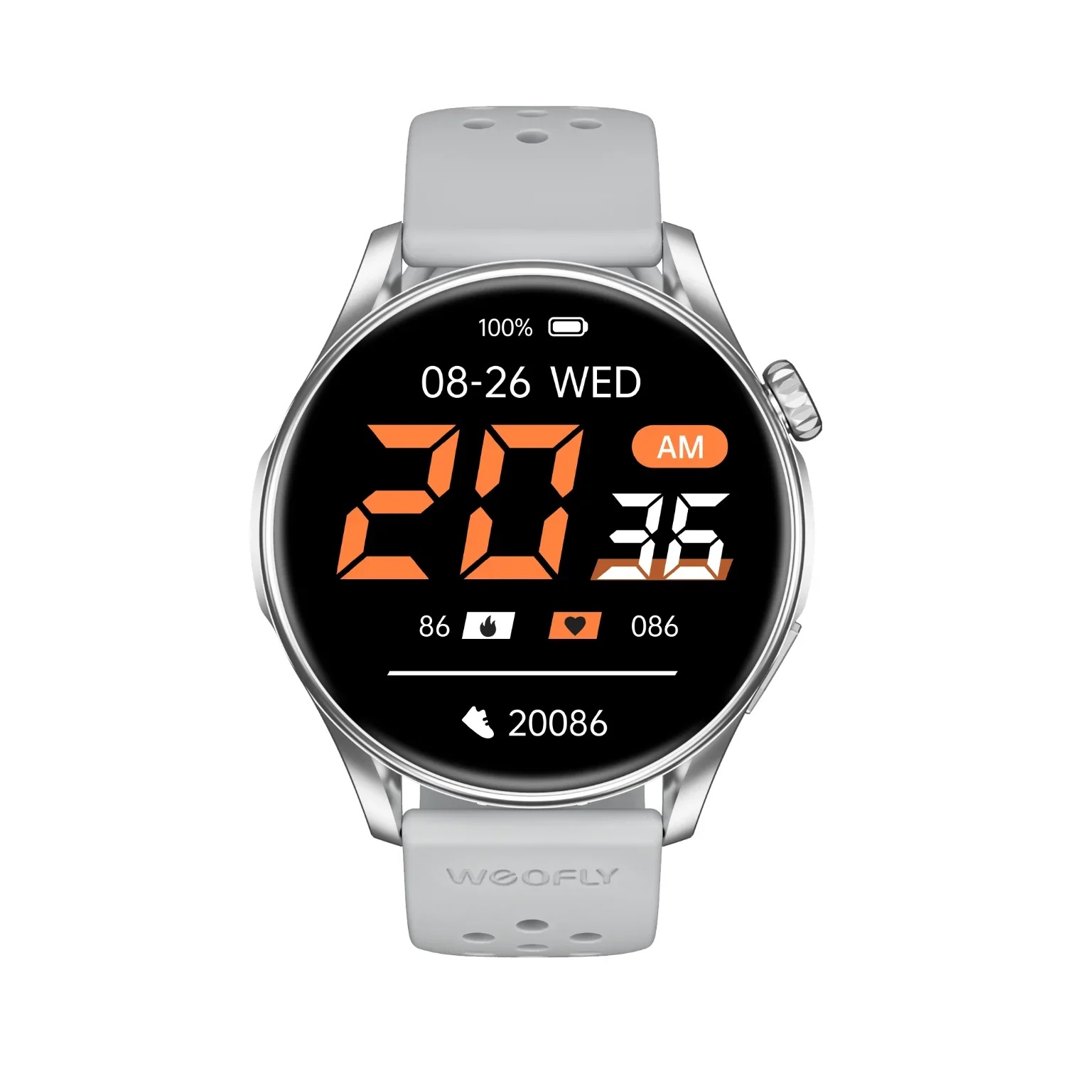 Weofly Curve 2 Smart Watch , 1.43 Inch Silver Grey